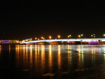 Подсветка моста в зимнее время